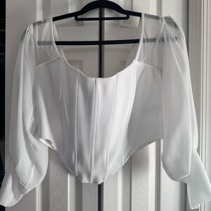 White Corset Crop Top🤍